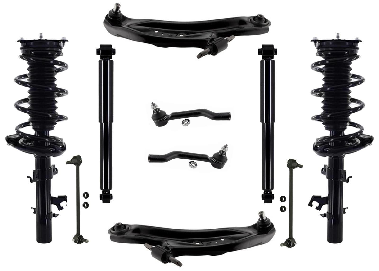 Coil Spring Struts Shocks for Nissan Rogue 2014-20 All Wheel Drive Jap ...
