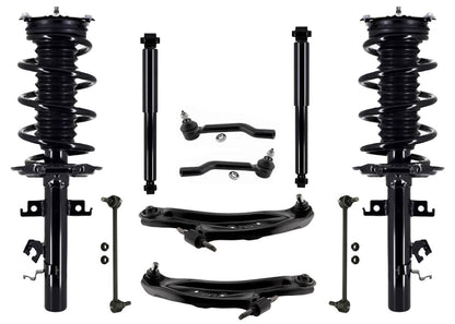Coil Spring Struts Shocks for Nissan Rogue 14-20 Front Wheel Drive Built Japan