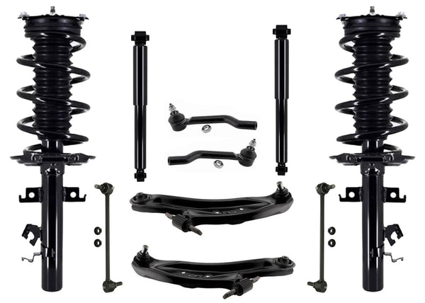 Coil Spring Struts Shocks for Nissan Rogue 14-20 Front Wheel Drive Built Japan