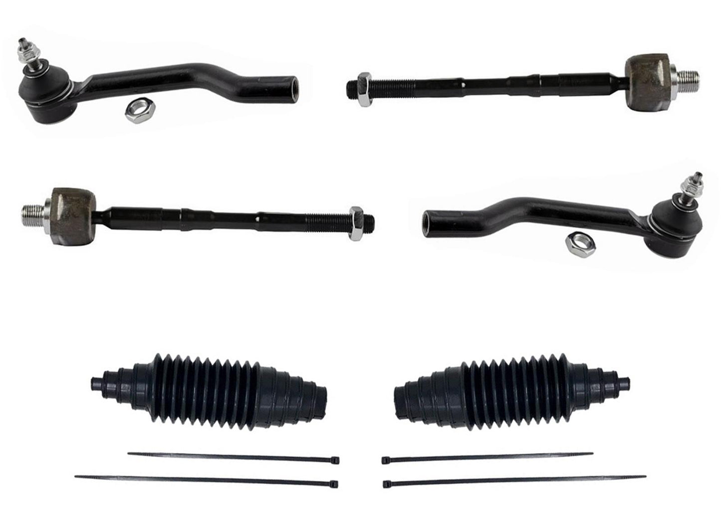 Front Left & Right Inner & Outer Tie Rods For Nissan Rogue 2014 2015 2016 2020