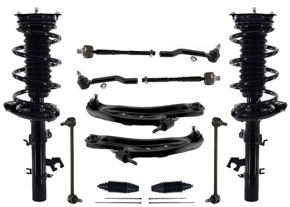 Front Struts Lower Control Arms Tie Rods & Links For Nissan Rogue 2014 2015 2020