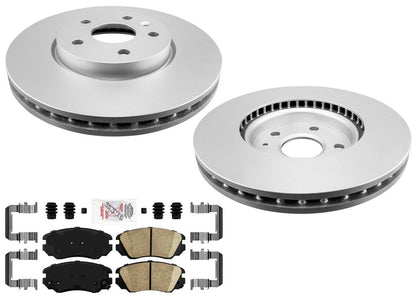 Front GEO Coated Disc Brake Rotors & Pads for Chevrolet Impala 2014 2016 2017