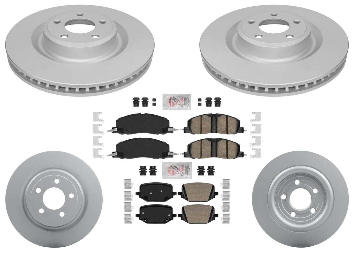 Front Rear Coated GEO Disc Brake Rotors Brake Pads for Ford Explorer 2020-2025