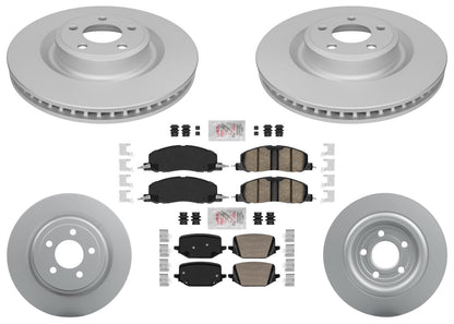 Front Rear Coated GEO Disc Brake Rotors Brake Pads for Ford Explorer 2020-2025