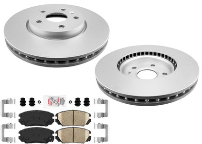 Front GEO Coated Disc Brake Rotors & Pads for Chevrolet Impala 2018 2019 2020