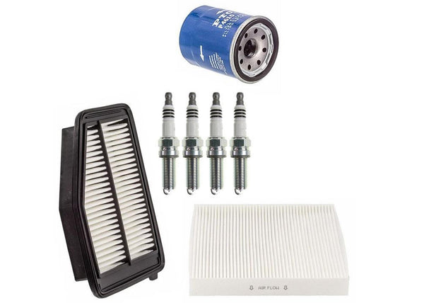 Oil Cabin Air Filters & NGK Iridium Plugs for Honda Civic 1.8L 2012-2015 7pc