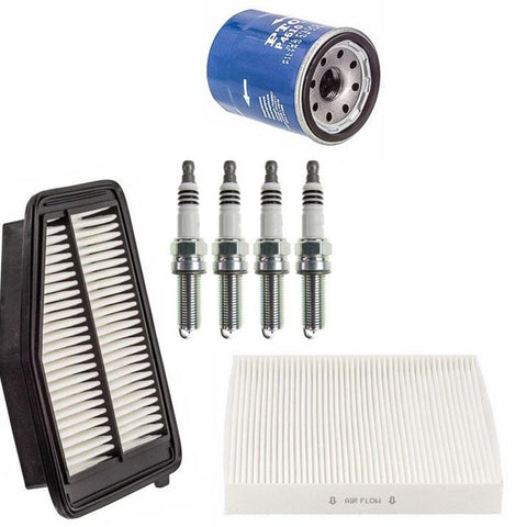 Oil Cabin Air Filters & NGK Iridium Plugs for Honda Civic 1.8L 2012-2015 7pc