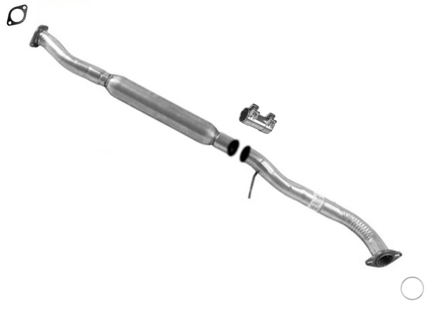 Middle Pipe & Muffler For Infiniti G35 2005-2006 Rear Wheel Drive 4 Door Sedan