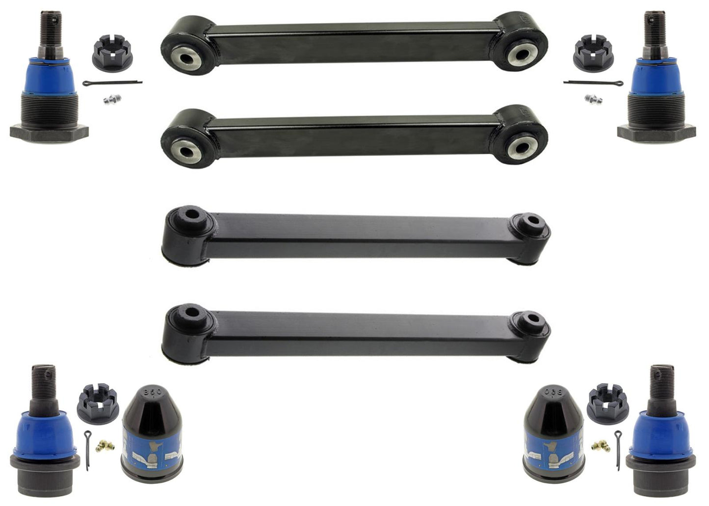 Mevotech Front Upper & Lower Control Arms & Ball Joints For RAM 4500 2008-2012