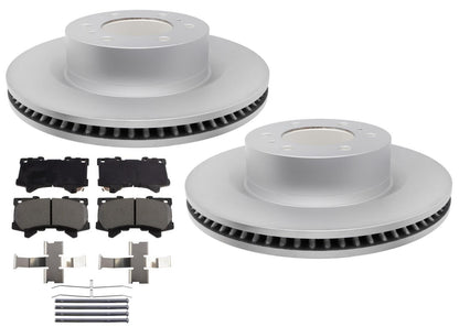 Front Coated Disc Brake Rotors & Pads for Toyota Tundra 2022 2023 2024 2025