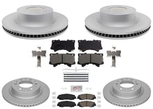 F&R Coated Disc Brake Rotors Brake Pads for Toyota Tundra 2022 2023 2024 2025