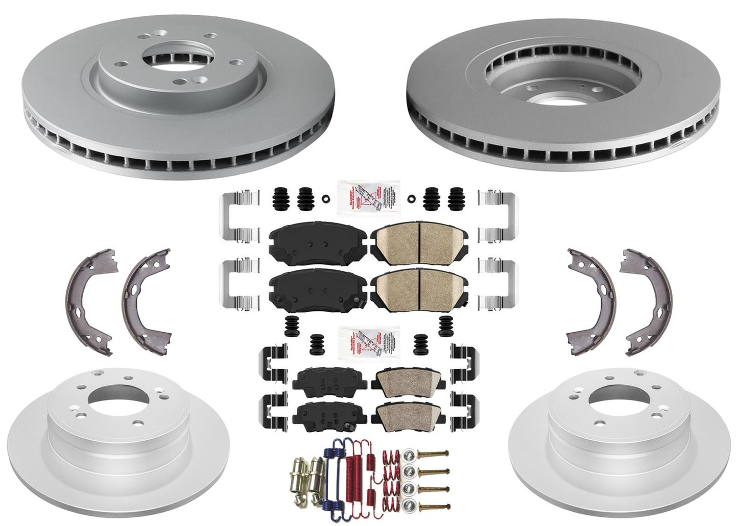 Front & Rear Disc Brake Rotors & Pads Shoes for Hyundai Azera 2010-2011