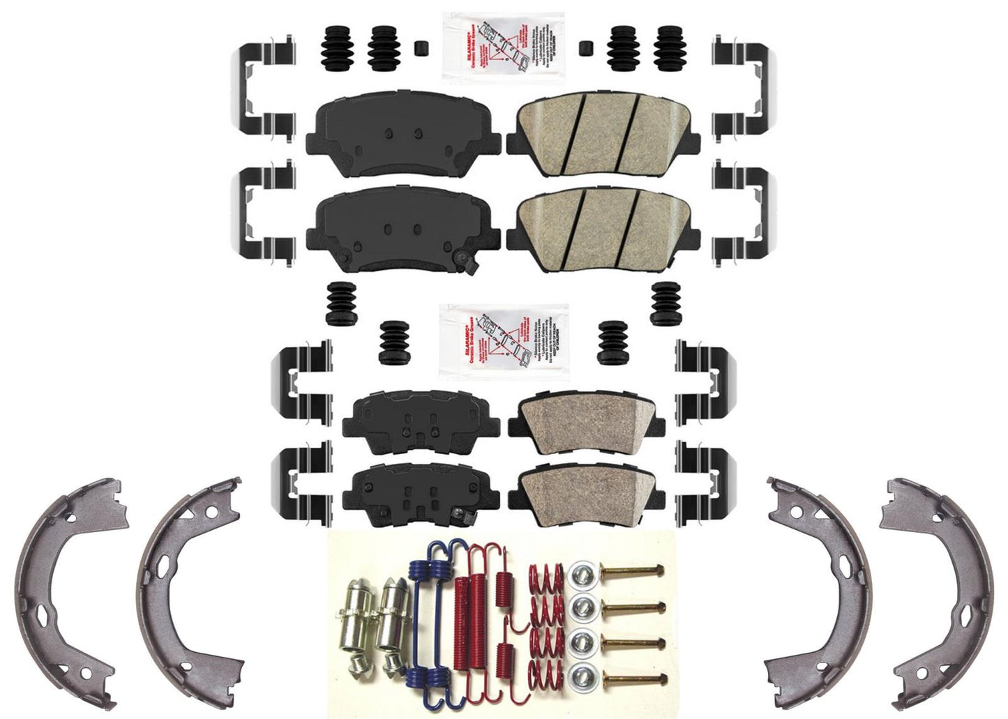 Front & Rear Ceramic Disc Brake Pads Shoes for Hyundai Azera 2012 2014 2017