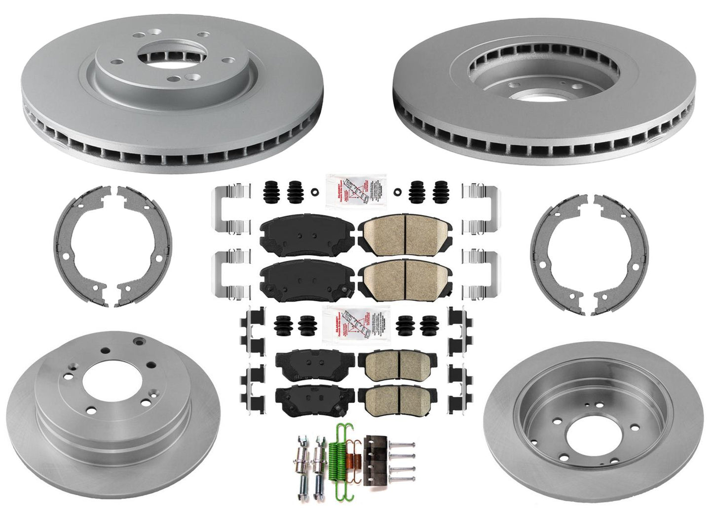Front & Rear Disc Brake Rotors & Pads Shoes for Hyundai Azera 2006 2008 2009