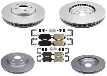 GEO Coated Disc Brake Rotors & Brake Pads for Chevrolet Impala 2014 2015 2017