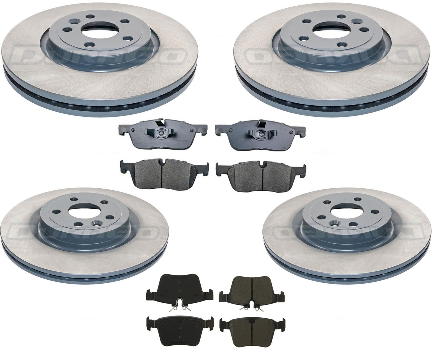 325MM Front & Rear Coated Brake Rotors & EPS Brake Pads For F-Pace 2.0L 17-2020