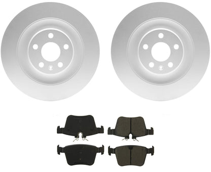 340MM Rear Coated Brake Rotors & EPS Brake Pads For Volvo XC90 Hybrid 2016-2024