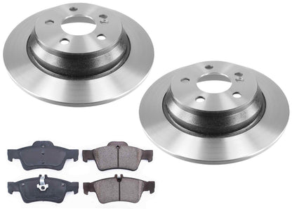 300 MM Solid Rear Coated Rotors & EPS Brake Pads For CL500 S500 2003-2006