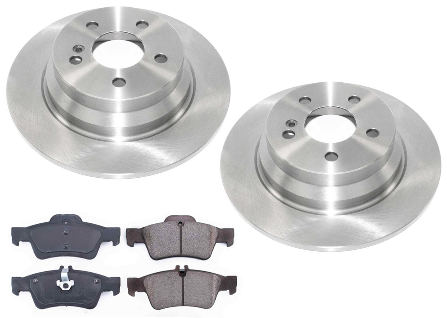 300 MM Solid Rear Coated Rotors & EPS Brake Pads For Mercedes Benz E320 2003-09