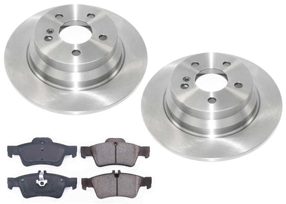 300 MM Solid Rear Coated Rotors & EPS Brake Pads For Mercedes Benz E320 2003-09