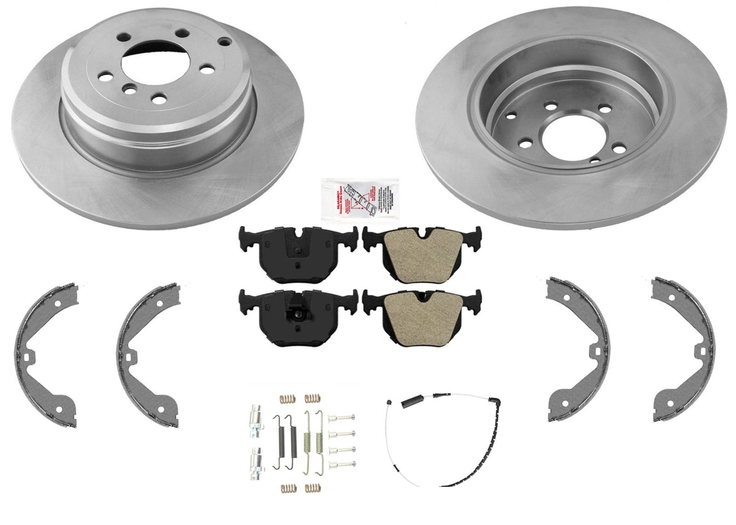 Rear Disc Brake Rotors Pads & Parking Shoe for Land Rover Range Rover 2003-2005