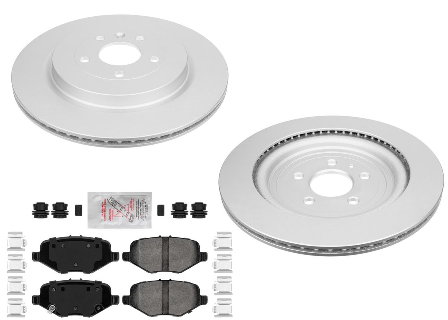 Rear Coated Disc Brake Rotors Heavy-Duty Pads for Ford Taurus SHO 2013 2015 2019