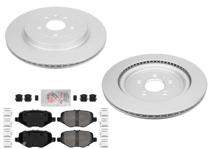 Rear Coated Disc Brake Rotors Heavy-Duty Pads for Ford Taurus SHO 2013 2015 2019