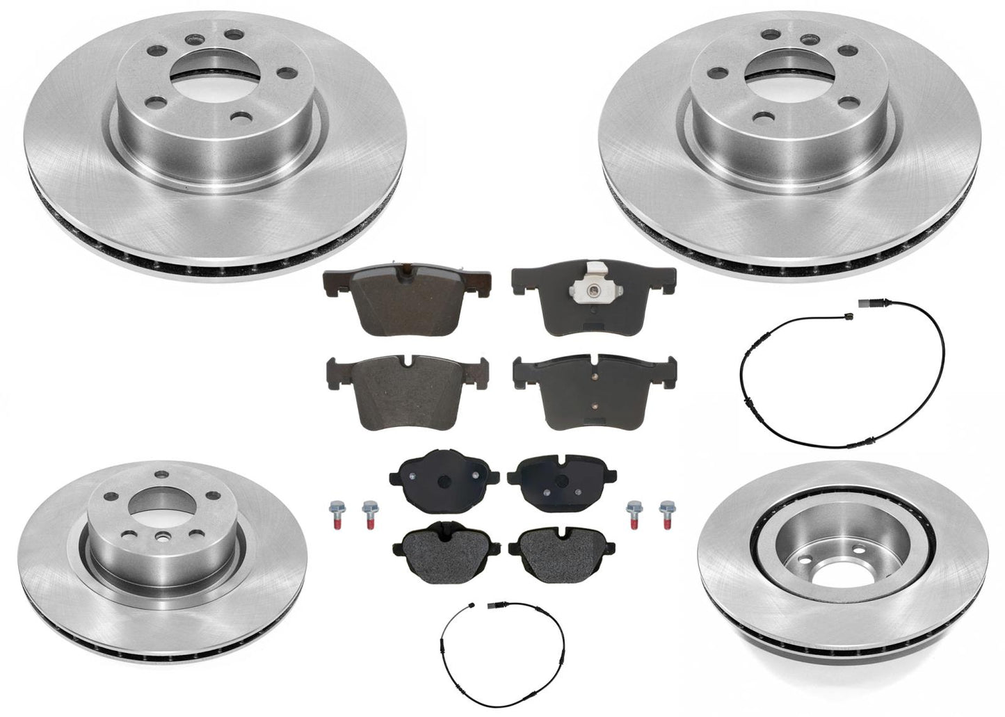 Front & Rear Carbon Coated Rotors & EPS Brake Pads For BMW X3 2011 2012 2017