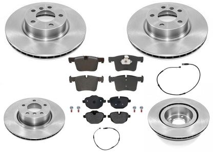 Front & Rear Carbon Coated Rotors & EPS Brake Pads For BMW X3 2011 2012 2017