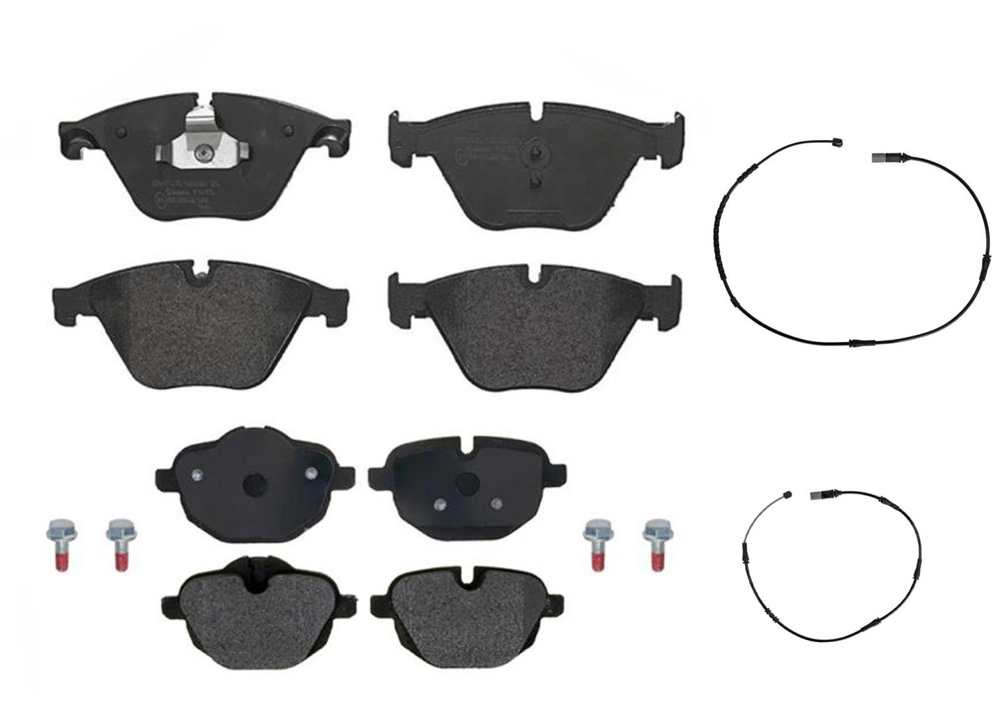 Front & Rear EPS R90 Certified Brake Pads & Wear Sensors For BMW 535i 2011-2016