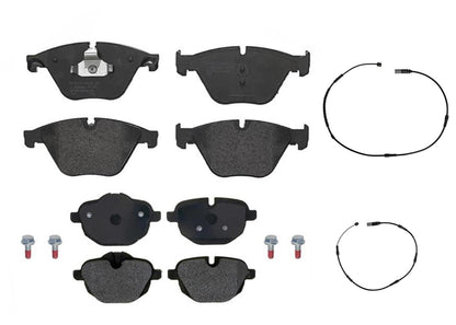 Front & Rear EPS R90 Certified Brake Pads & Sensors For BMW 528i xDrive 2012-16