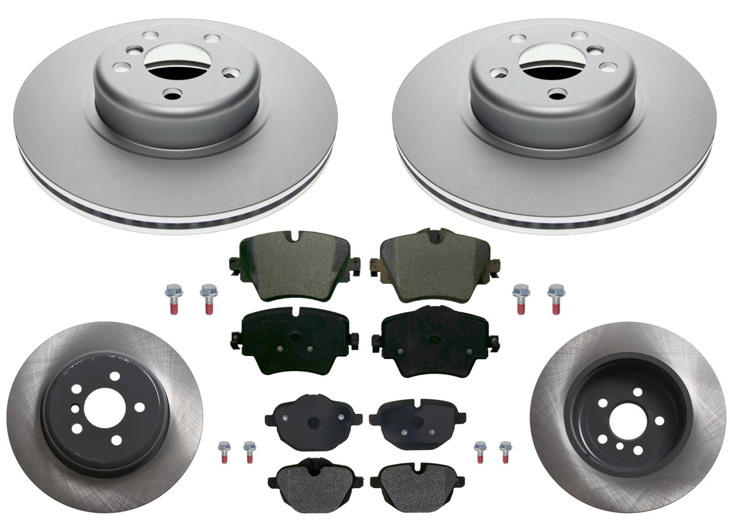 Front & Rear Coated Rotors & EPS Brake Pads For BMW X3 2.0L 2018 2019 2020 2024