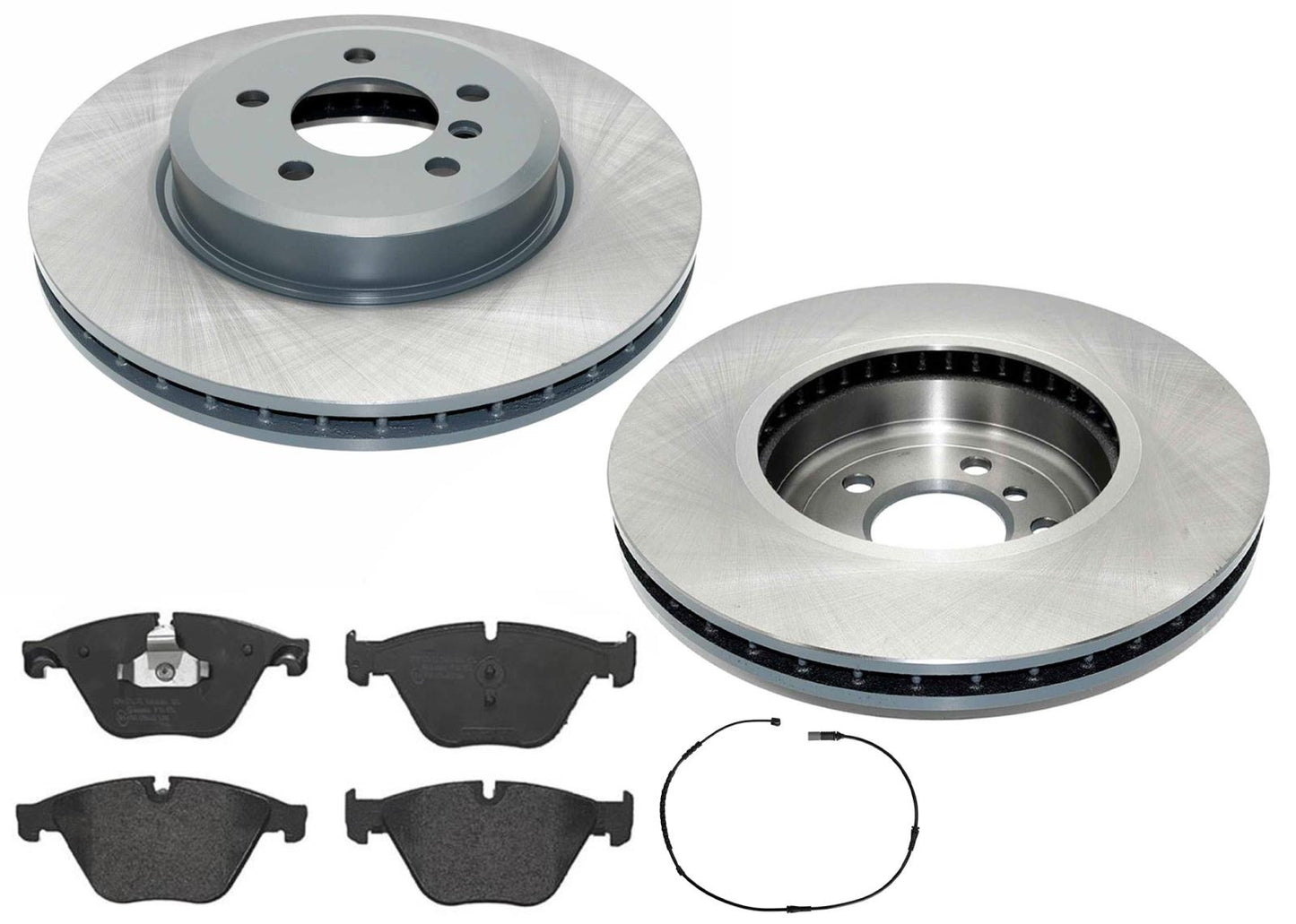 Front 348MM GEO Coated Rotors & EPS Brake Pads For BMW 535i 2011 2012 2016 - Photo 1