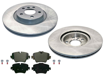 Front 330 MM Coated Rotors & EPS Brake Pads For BMW X1 2016 2017 2018 2019 2022
