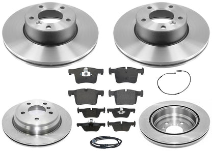 Front & Rear Carbon Coated Rotors & EPS Brake Pads For BMW 320i xDrive 2013-2018