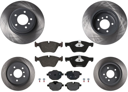 Front & Rear GEO Coated Rotors & EPS Brake Pads For BMW Z4 SDrive28i 2011-2016