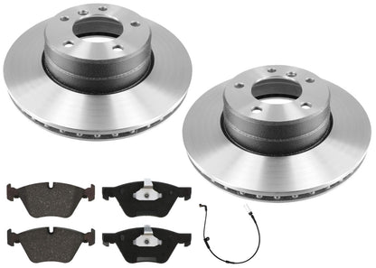 Front Coated Rotors & EPS Brake Pads For BMW 525i 2004-2005 Manual Transmission