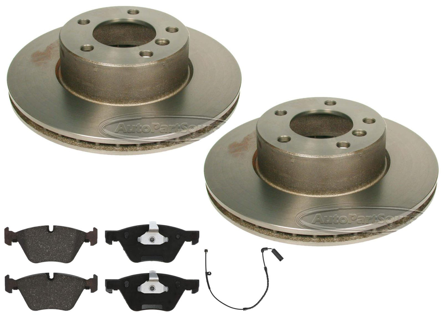 Front Carbon Coated Rotors & EPS Brake Pads For BMW 325i 325xi 2006 328i 2007