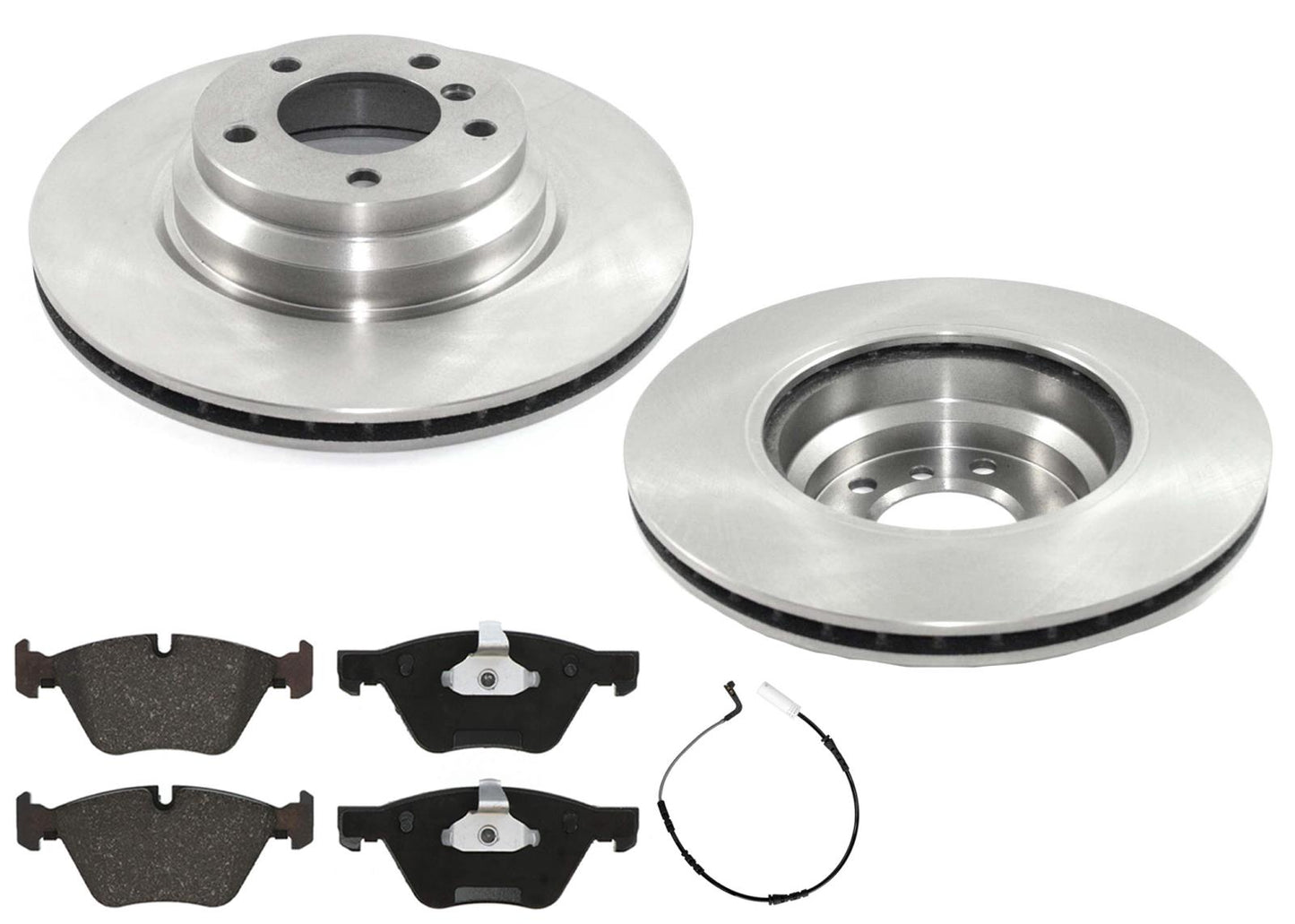 Front Carbon Coated Rotors & EPS Brake Pads For BMW 330i 330xi 2006