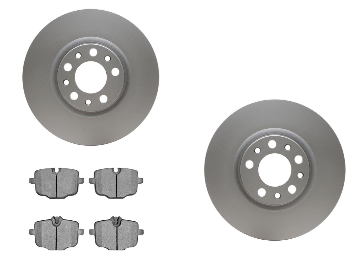 Rear Coated Disc Brake Rotors & Pads for BMW 540i M Sport 2020-2023 370MM Blue
