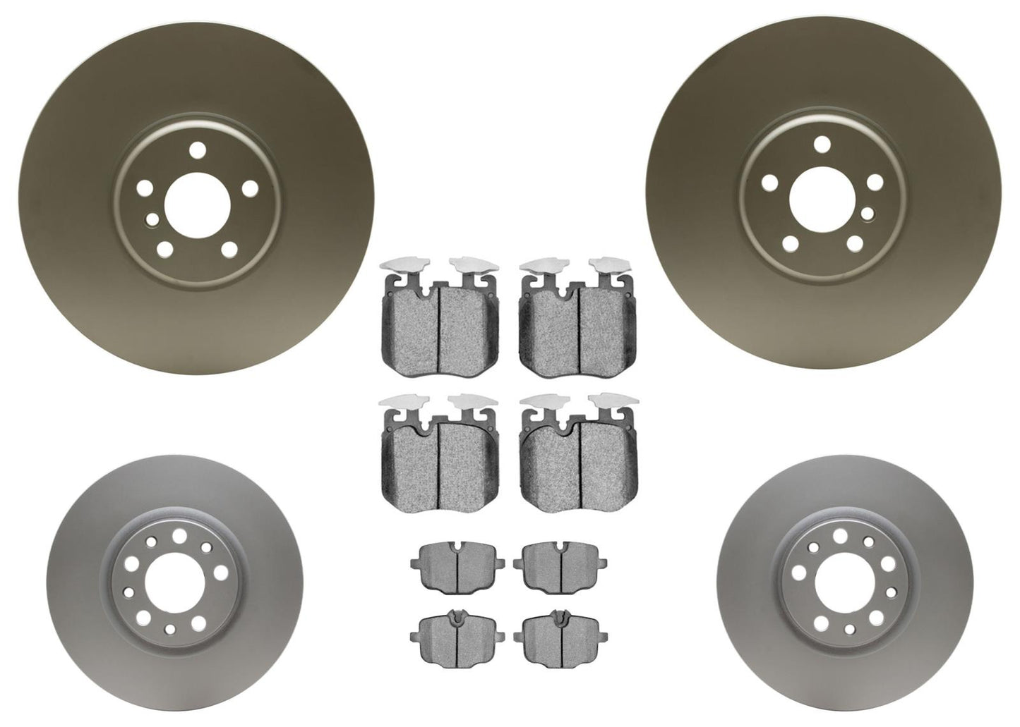 Coated Disc Brake Rotors Pads for BMW 540i M Sport 2020-2023 374MM & 370MM Blue