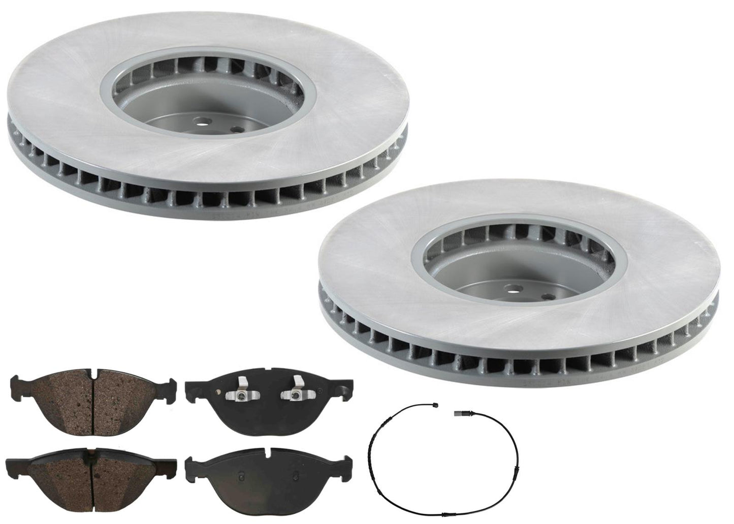 Front GEO Coated Rotors & EPS Brake Pads For BMW 650i 2012 2013 2014 2015 2018