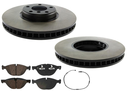 Front Carbon Coated Rotors & EPS Brake Pads For BMW 550i GT 2010 2011 2012 2015