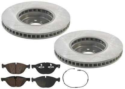 Front GEO Coated Rotors & EPS Brake Pads For BMW 550i GT 2010 2012 2013 2015