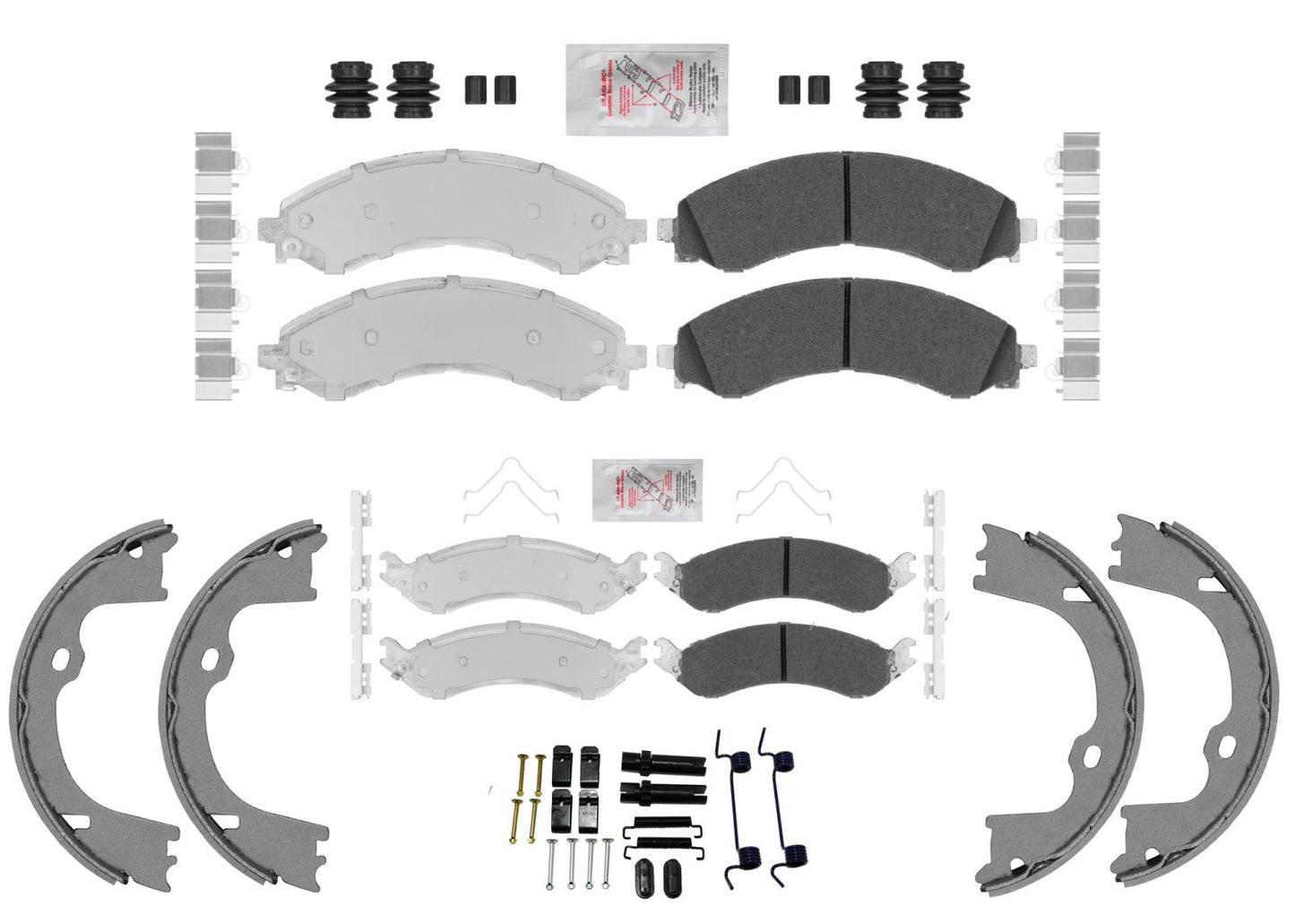 Front and Rear Brake Pads Parking Shoes for Chevorlet Express Van 2500 2021-2025