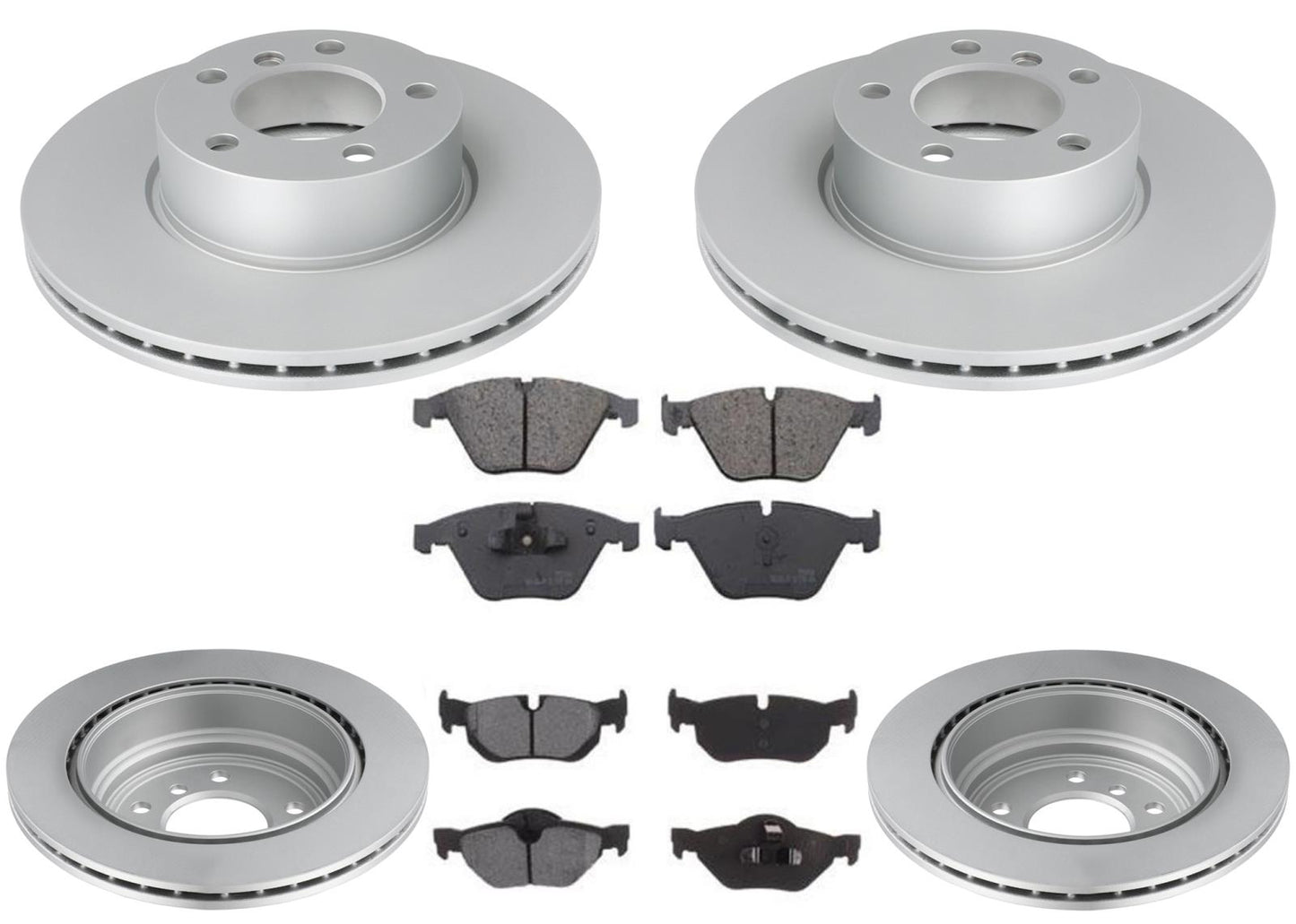 GEO Coated Disc Brake Rotors Brake Pads for BMW 328i 07-12 328i xDrive 09-12