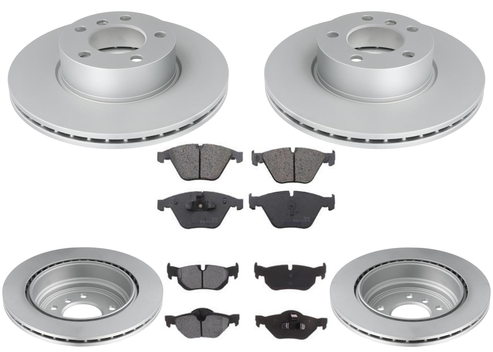 GEO Coated Disc Brake Rotors Brake Pads for BMW 328i 07-12 328i xDrive 09-12