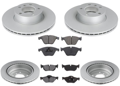 GEO Coated Disc Brake Rotors Brake Pads for BMW 328i 07-12 328i xDrive 09-12