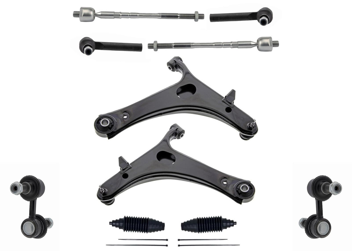 Front Control Arms Tie Rods Links for Subaru Impreza 2012 2014 2015 2016 2.0L