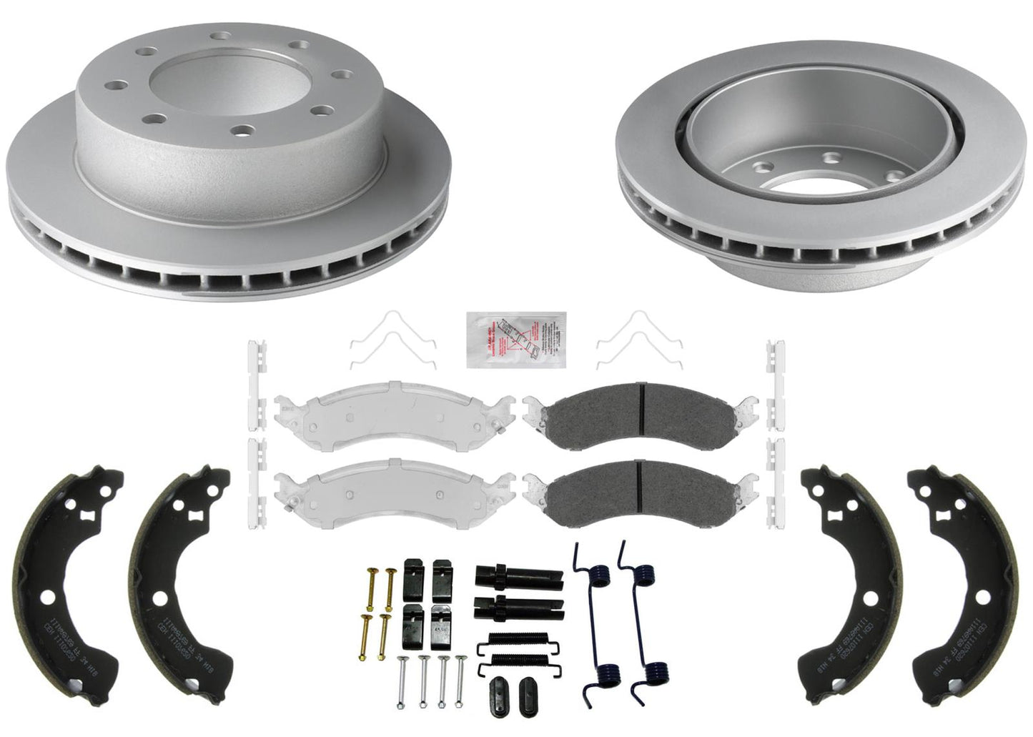 Rr Coated Disc Brake Rotors Fleet Galvanized Pads for GM Express Van 2500 21-25